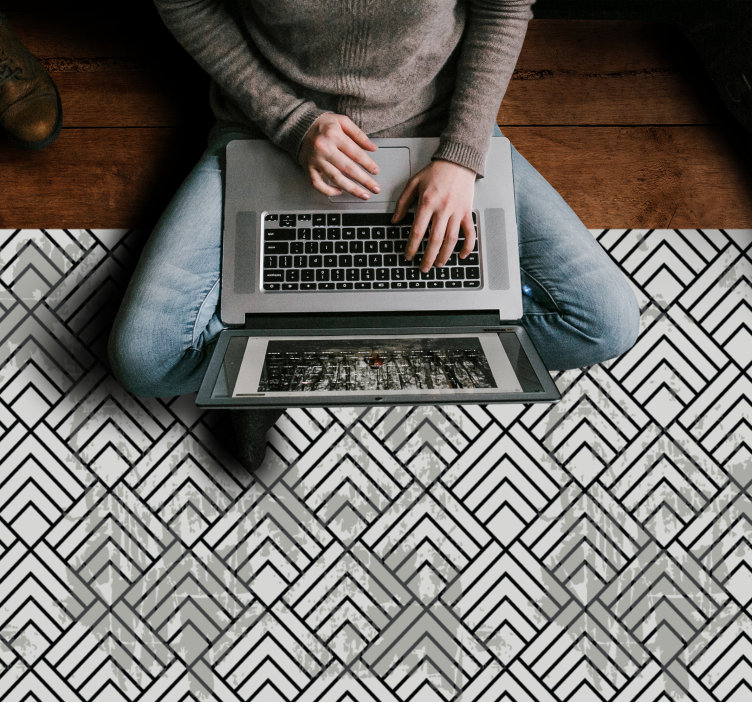 Geometriai chevron vinil szőnyeg geometriai - TenStickers