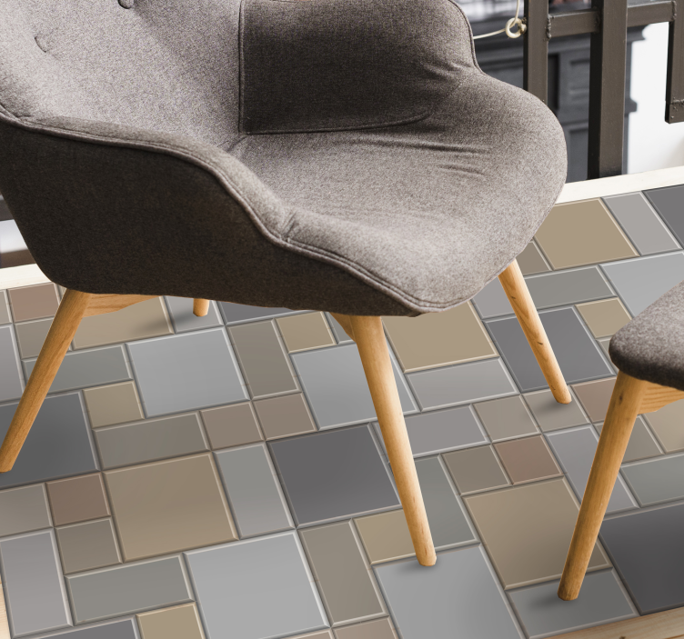 Geometriai csempézés vinil szőnyeg csempe hatás - TenStickers