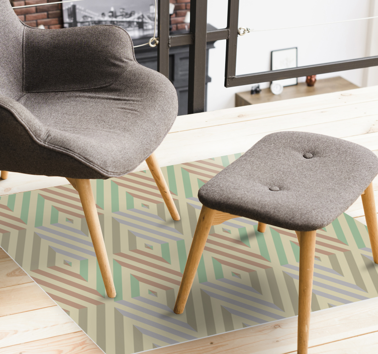 Geometriai harmónia vinil szőnyeg geometriai - TenStickers