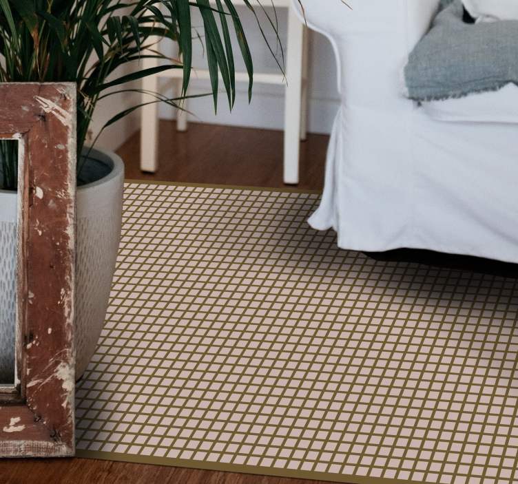 Geometriai rács minta vinil szőnyeg csíkos - TenStickers