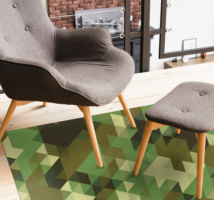 Geometrikus álcázás vinil szőnyeg geometriai - TenStickers