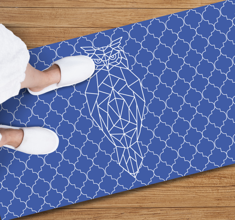 Geometrikus bagoly minta vinil szőnyeg állat - TenStickers