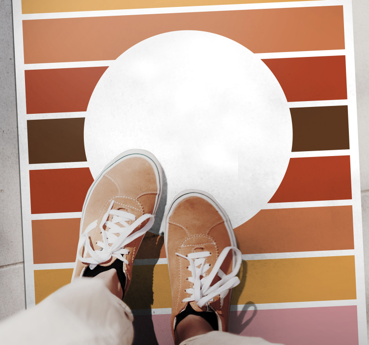 Geometrikus csíkok kialakítása vinil szőnyeg csíkos - TenStickers