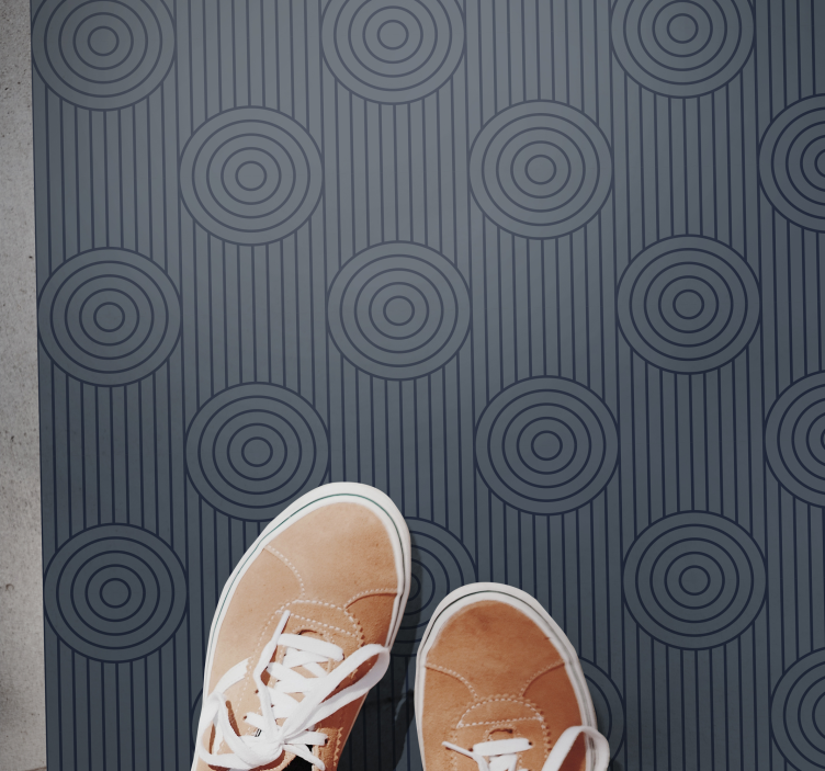 Geometrikus kör alakú motívumok vinil szőnyeg geometriai - TenStickers