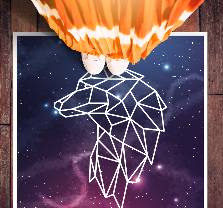 Geometrikus medve sziluett vinil szőnyeg állatnyomat - TenStickers