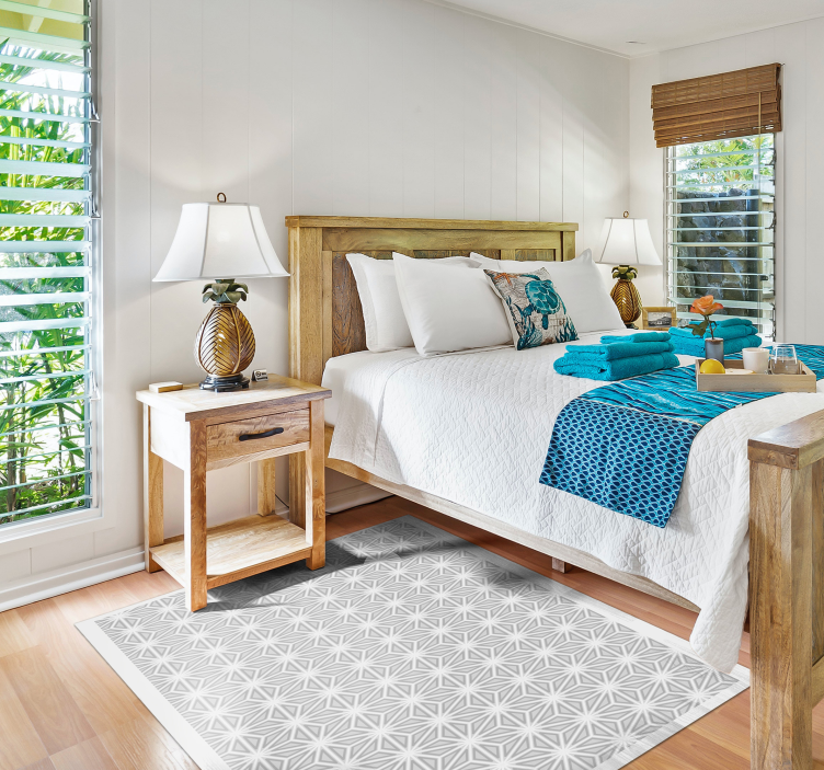 Geometrikus minta akcentussal vinil szőnyeg geometriai - TenStickers