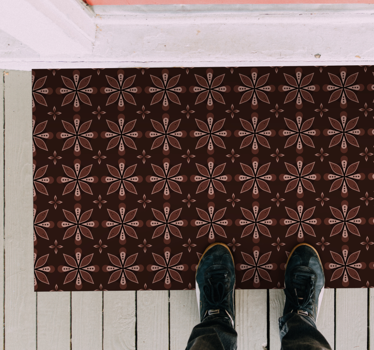 Geometrikus virágszimmetria Vinil szőnyeg előszoba - TenStickers