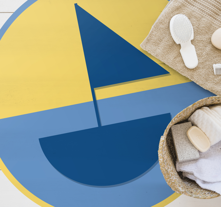 Geometrikus vitorlás motívum vinil szőnyeg geometriai - TenStickers