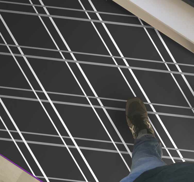 Geometrikus vonalminták vinil szőnyeg geometriai - TenStickers