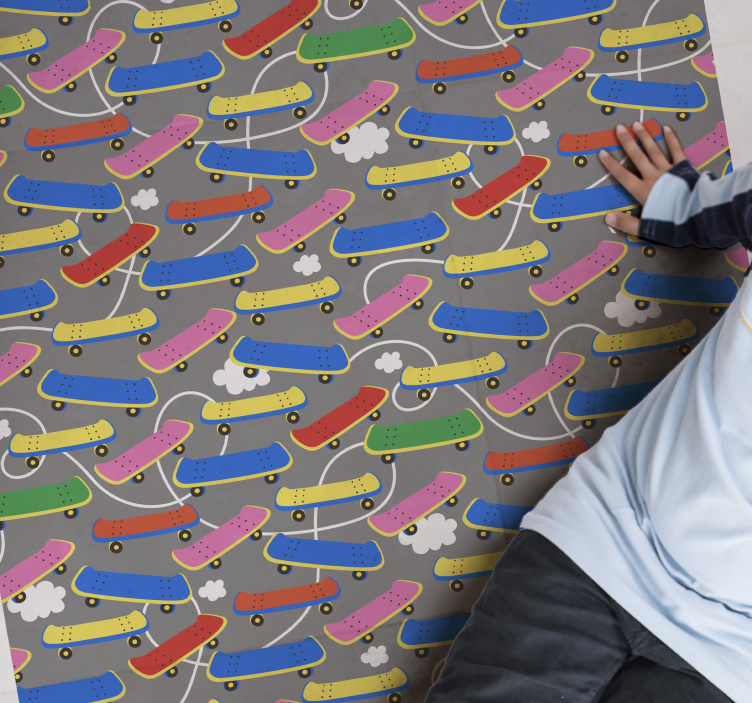 Gördeszka minta vinil szőnyeg mások - TenStickers