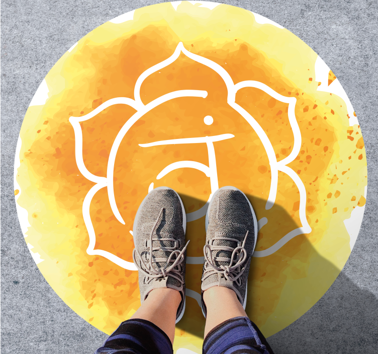 Gyönyörű szakrális csakra szimbólum modern vinil szőnyeg - TenStickers