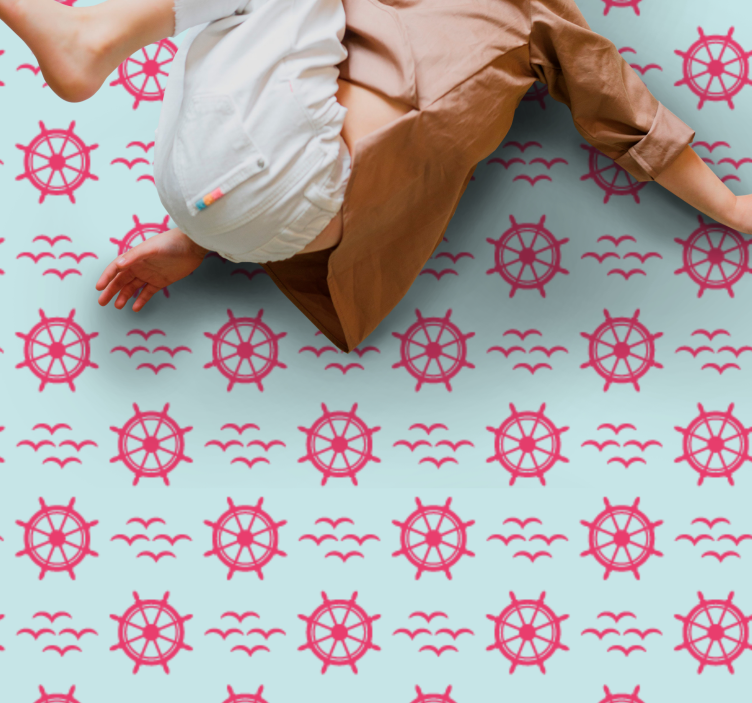 Hajózási kormánykerekek vinil szőnyeg mások - TenStickers