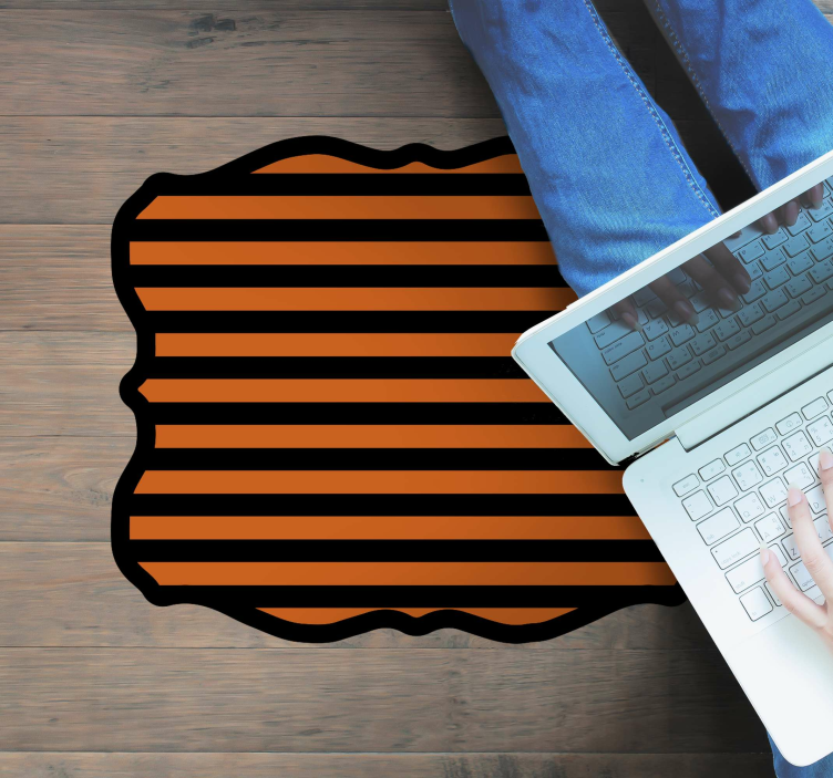 Halloween csíkok vinil szőnyeg halloween - TenStickers