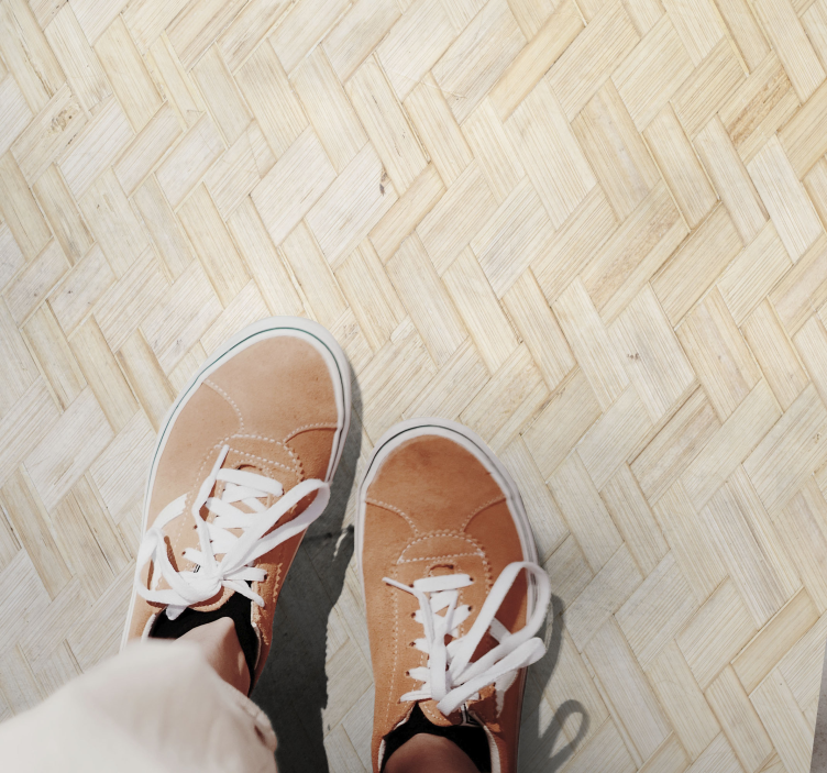 Halszálkás parketta vinil szőnyeg struktúra - TenStickers