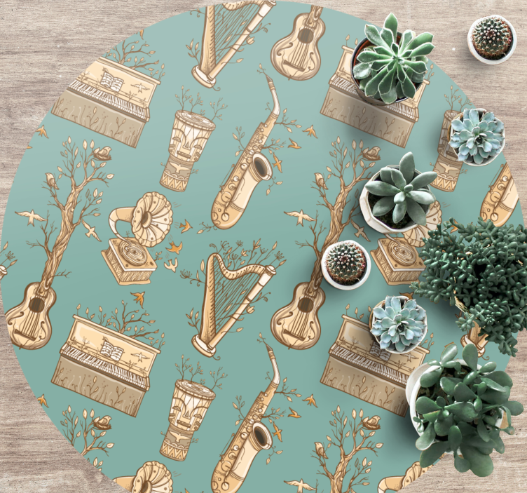 Hangszerek harmónia vinil szőnyeg mások - TenStickers