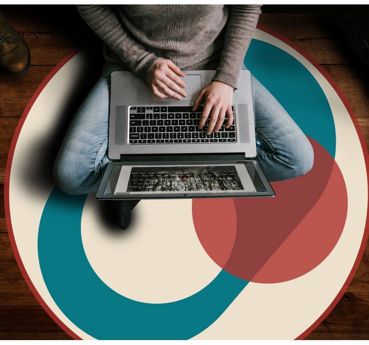 Harmóniában lévő körök vinil szőnyeg modern - TenStickers