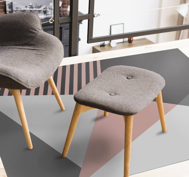 Háromszög alakú geometrikus motívum vinil szőnyeg modern - TenStickers