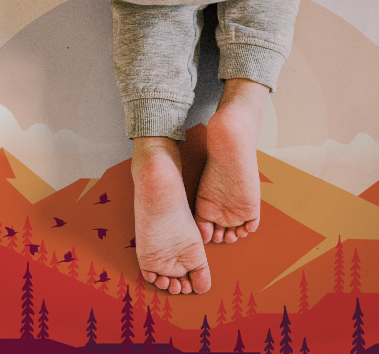 Hegyes táj vinil szőnyeg struktúra - TenStickers