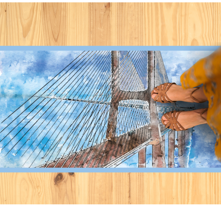 Híd illusztráció Vinil szőnyeg nappali - TenStickers