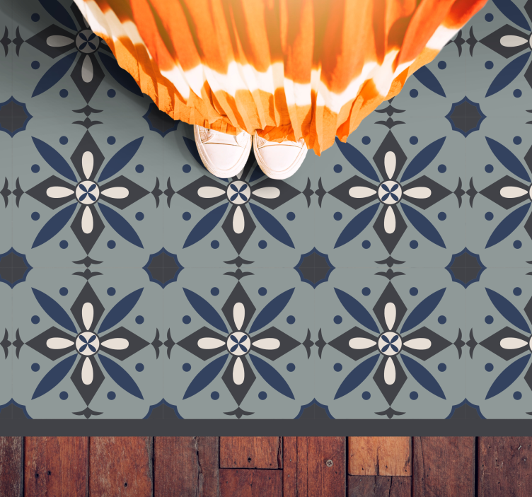 Hidraulika színű konyhai padlólapok - TenStickers