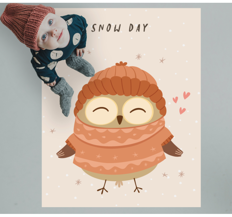 Hóbagoly varázsa vinil szőnyeg óvodák - TenStickers