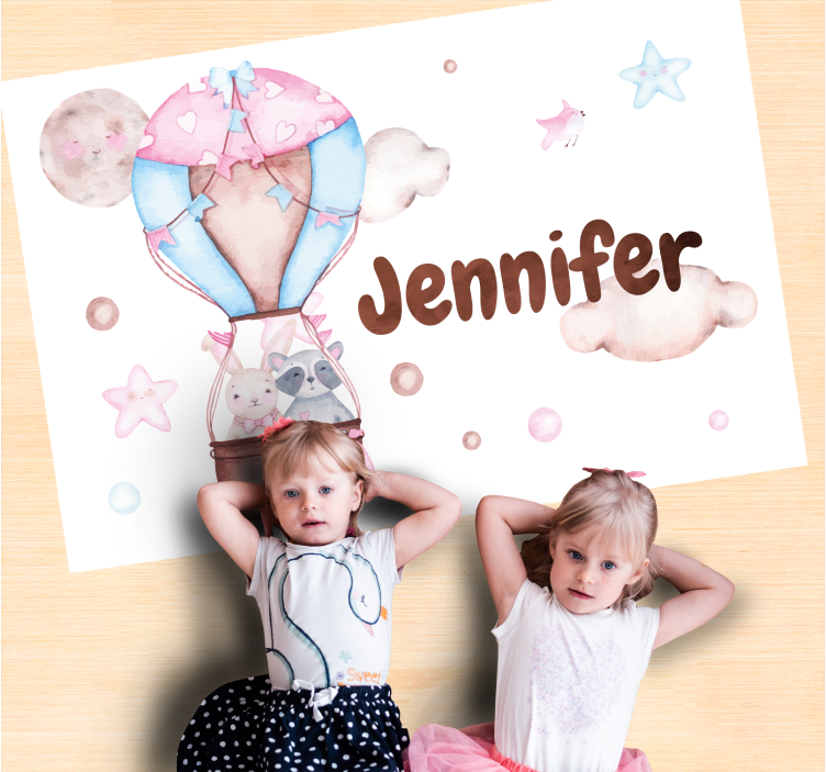 Hőlégballonozás Vinil szőnyeg nevekkel - TenStickers