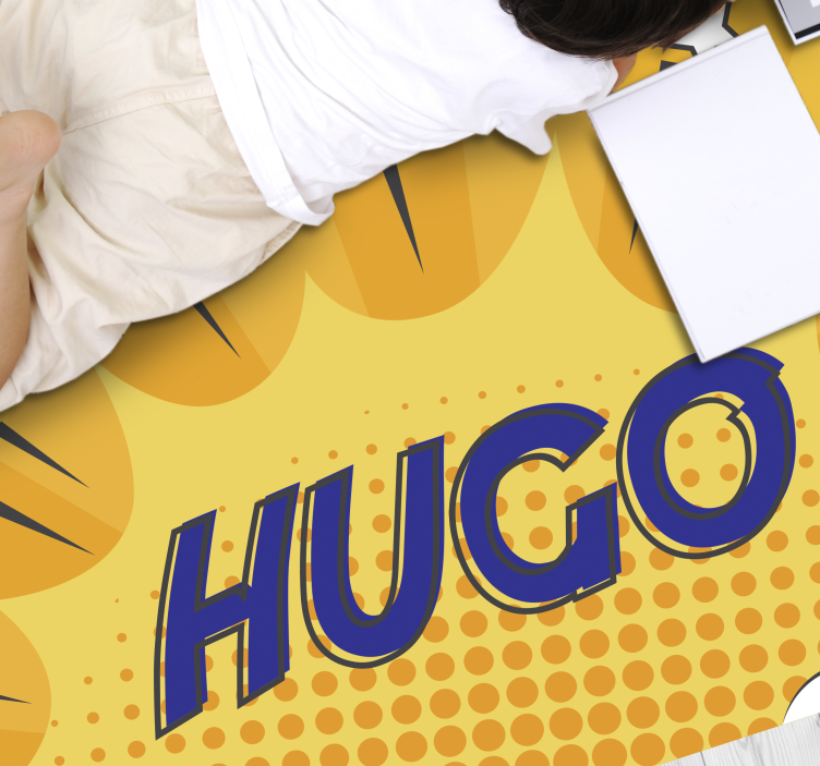 Egyedi hősies napkitörés Vinil szőnyeg nevekkel - TenStickers