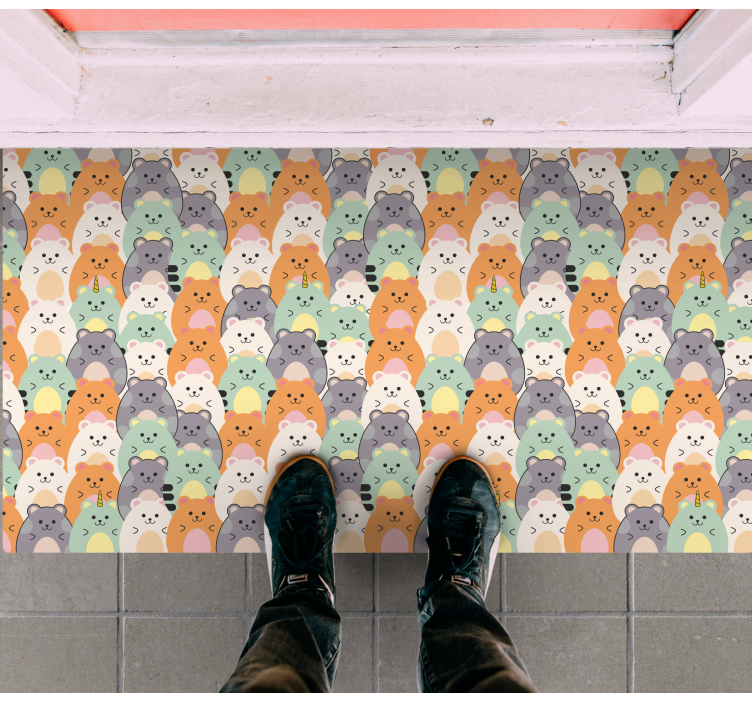 Imádnivaló állatkifejezések Vinil szőnyeg előszoba - TenStickers