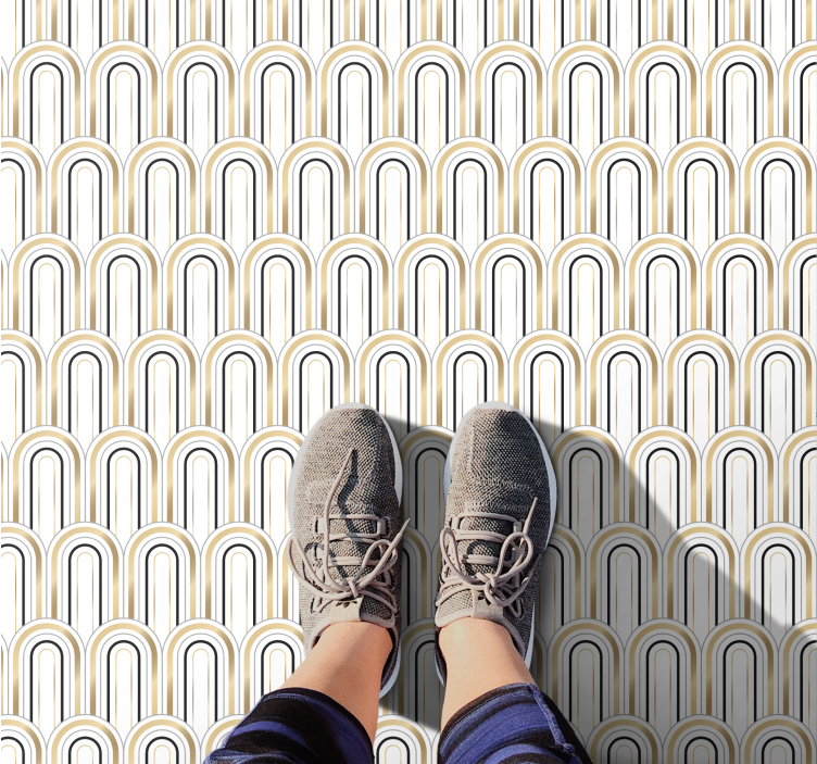 ív minta tervezés vinil szőnyeg geometriai - TenStickers