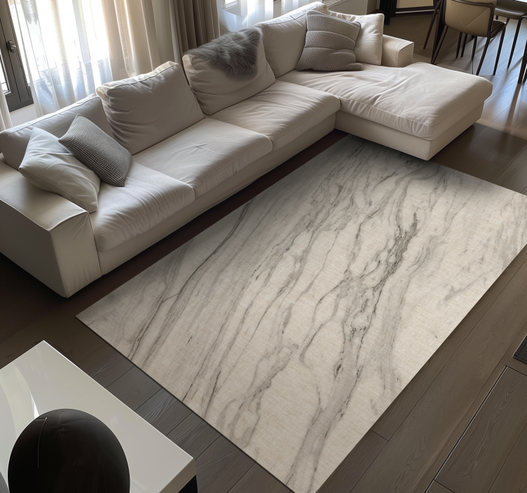 Ivory árnyalatok fekete részletekkel - márvány vinil szőnyeg - TenStickers