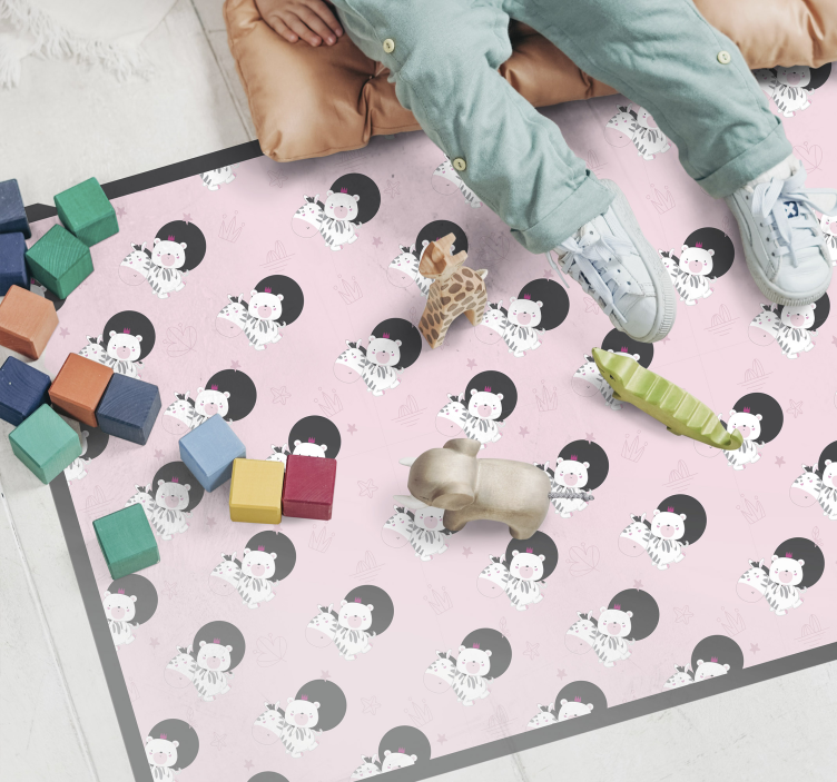 Játékos balerina grafika vinil szőnyeg gyerekek - TenStickers