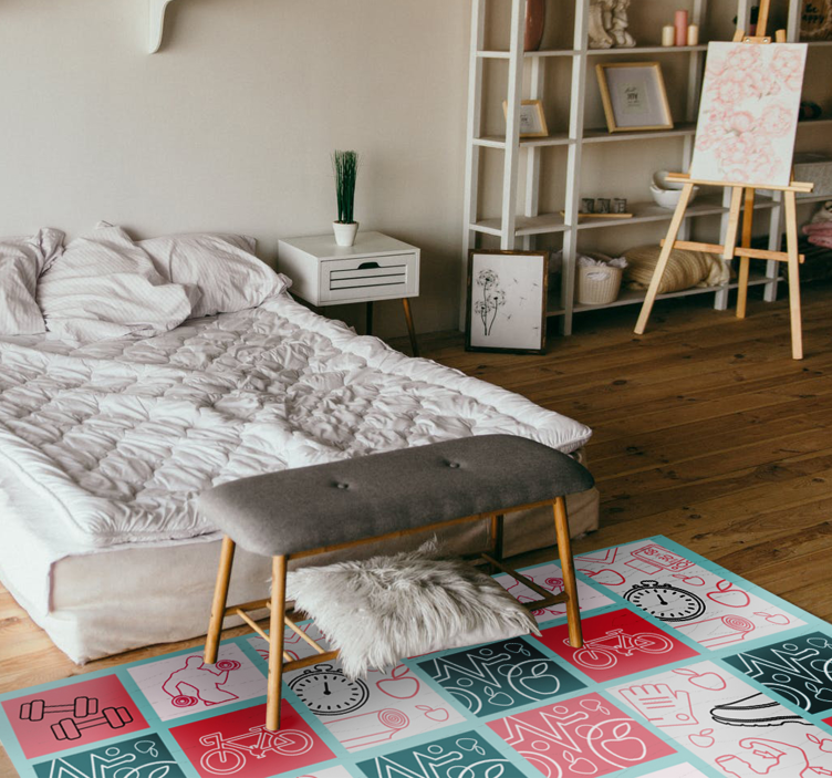 Játékos gyerek dekoráció vinil szőnyeg gyerekek - TenStickers