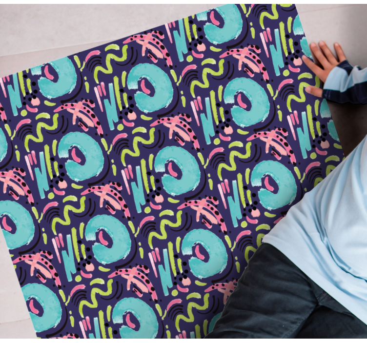 Játékos színes minta vinil szőnyeg mások - TenStickers