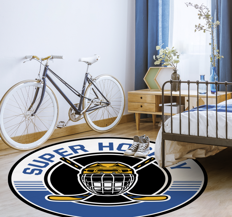 Jégkorong embléma vinil szőnyeg Játékok - TenStickers