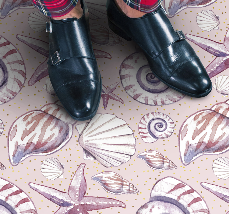 Kagylók és égitestek vinil szőnyeg természet - TenStickers