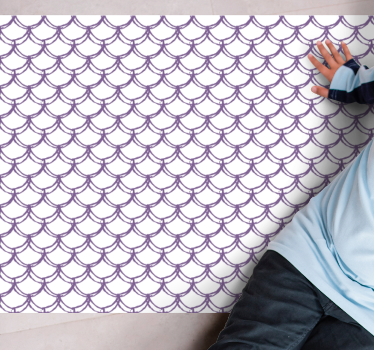 Violet hullámos mintás vinil szőnyeg fürdő esetében - TenStickers