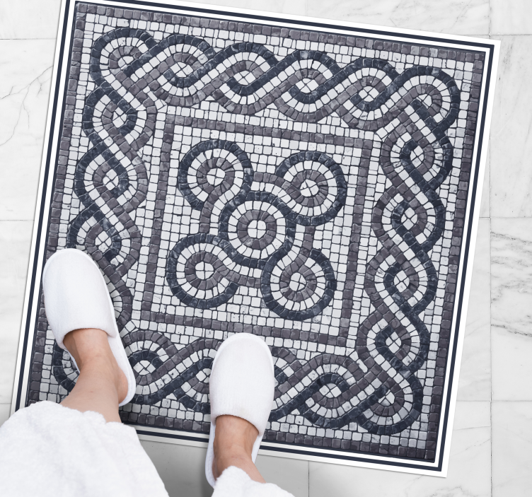 Kavicsos kő mozaik padló - TenStickers