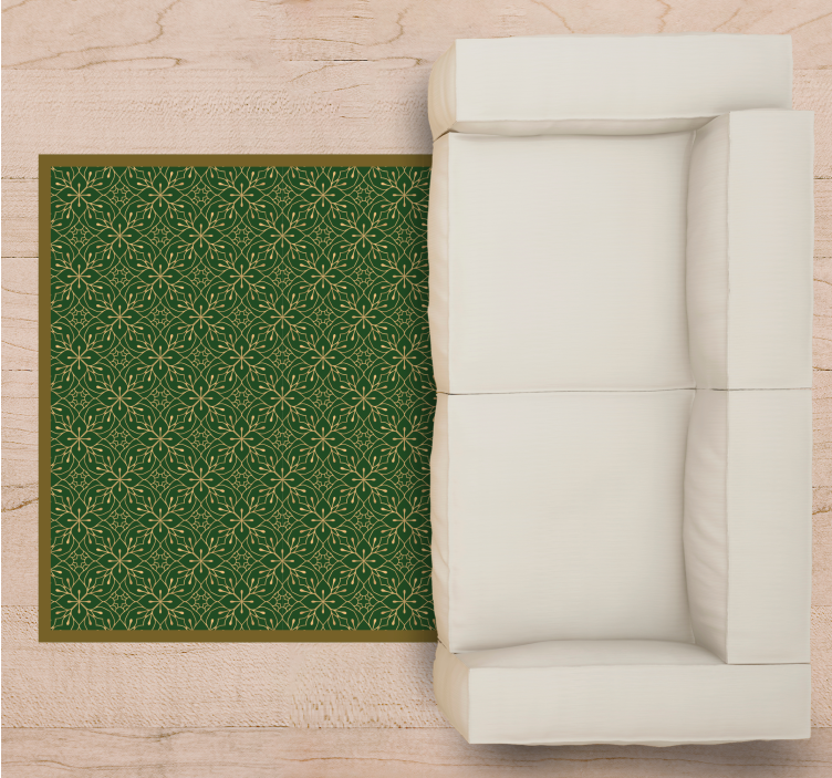 Kecses botanikai motívum vinil szőnyeg virágok és növények - TenStickers