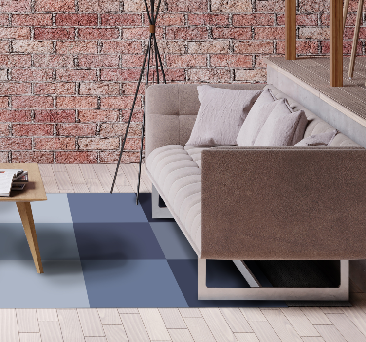 Kék árnyalatú geometriai szőnyegek - TenStickers