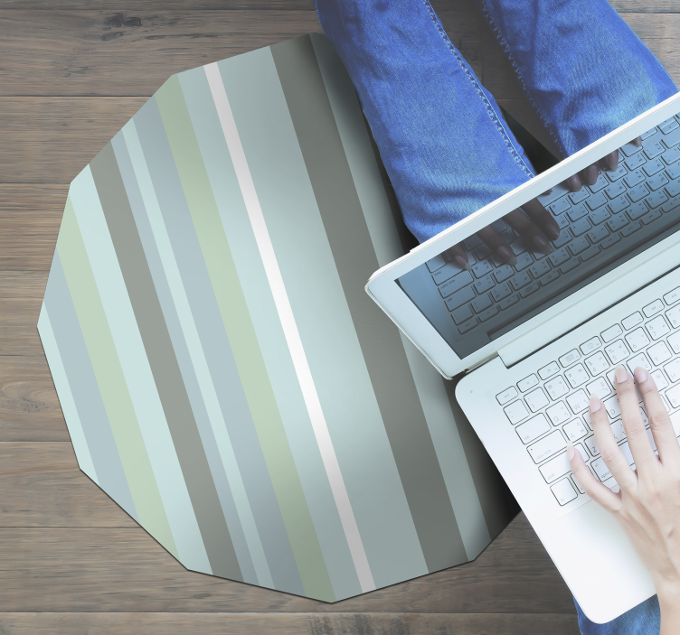 Mesés sokszögű kék északi stílusú vinilszőnyeg - TenStickers