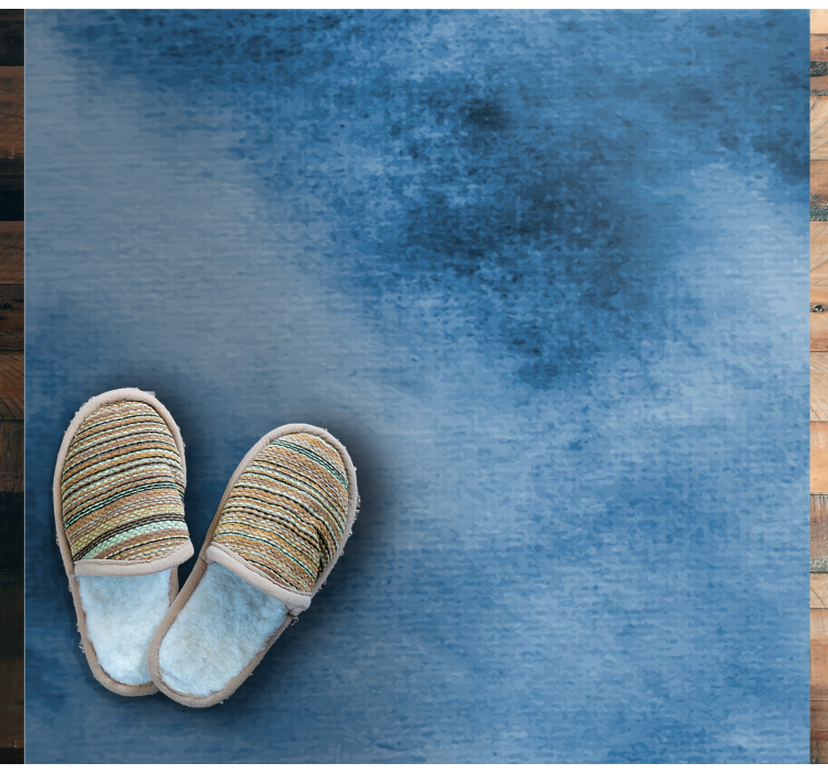 Kék színátmenetes stílus vinil szőnyeg fürdő esetében - TenStickers