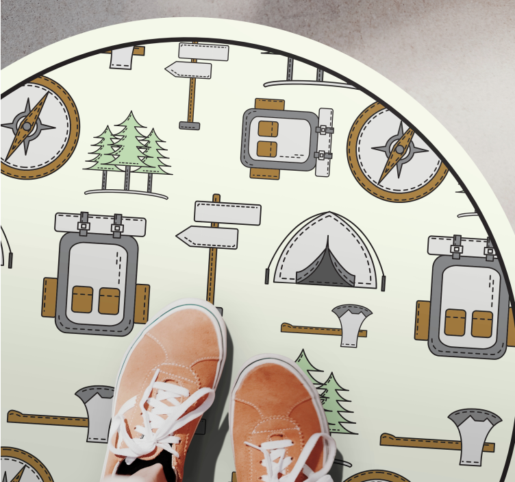 Kempingezési expedíció ötlete vinil szőnyeg utak - TenStickers