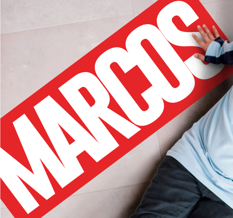 Képregény személyre szabott névre szóló padlószőnyeg - TenStickers