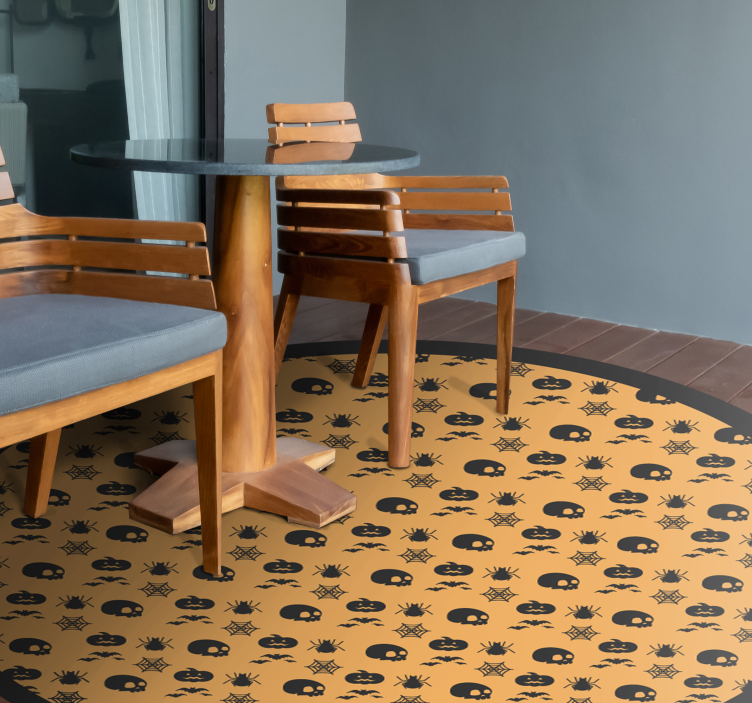 Kísérteties körkörös minta vinil szőnyeg halloween - TenStickers