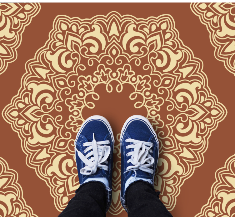 Komplex botanikai elrendezés vinil szőnyeg mandala - TenStickers