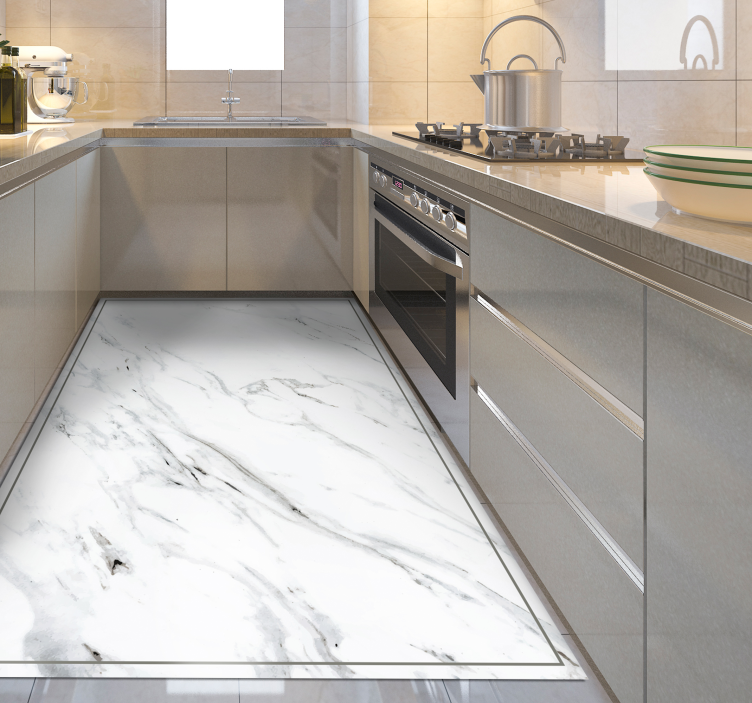 Konyhai márványhatású modern szőnyeghez - TenStickers