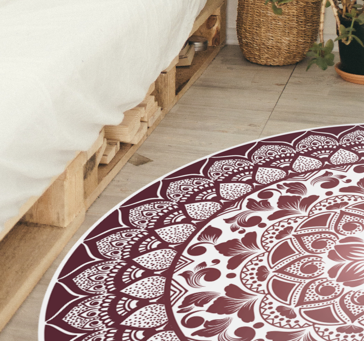 Kör alakú keleti csipke mandala vinyl szőnyeg - TenStickers