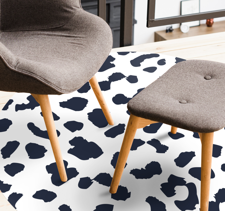 Körkörös leopárd bőr állati nyomtatású vinil szőnyeg - TenStickers