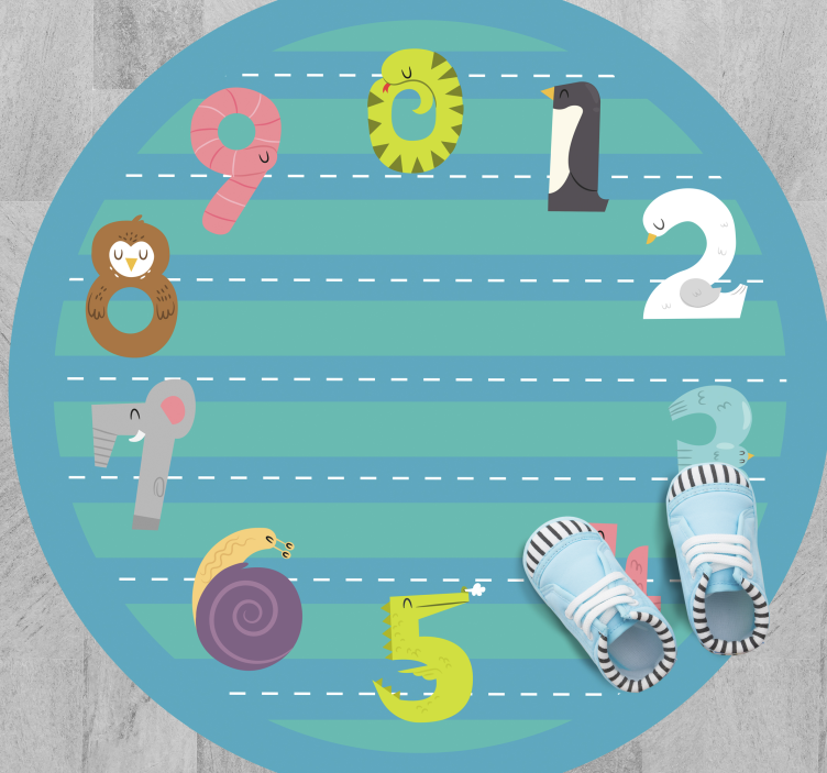 Kör alakú versenypálya vinil szőnyeg gyerekek - TenStickers