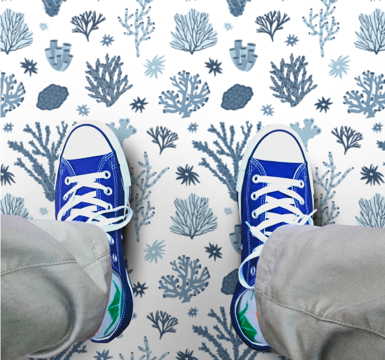 Korallzátony minta vinil szőnyeg természet - TenStickers